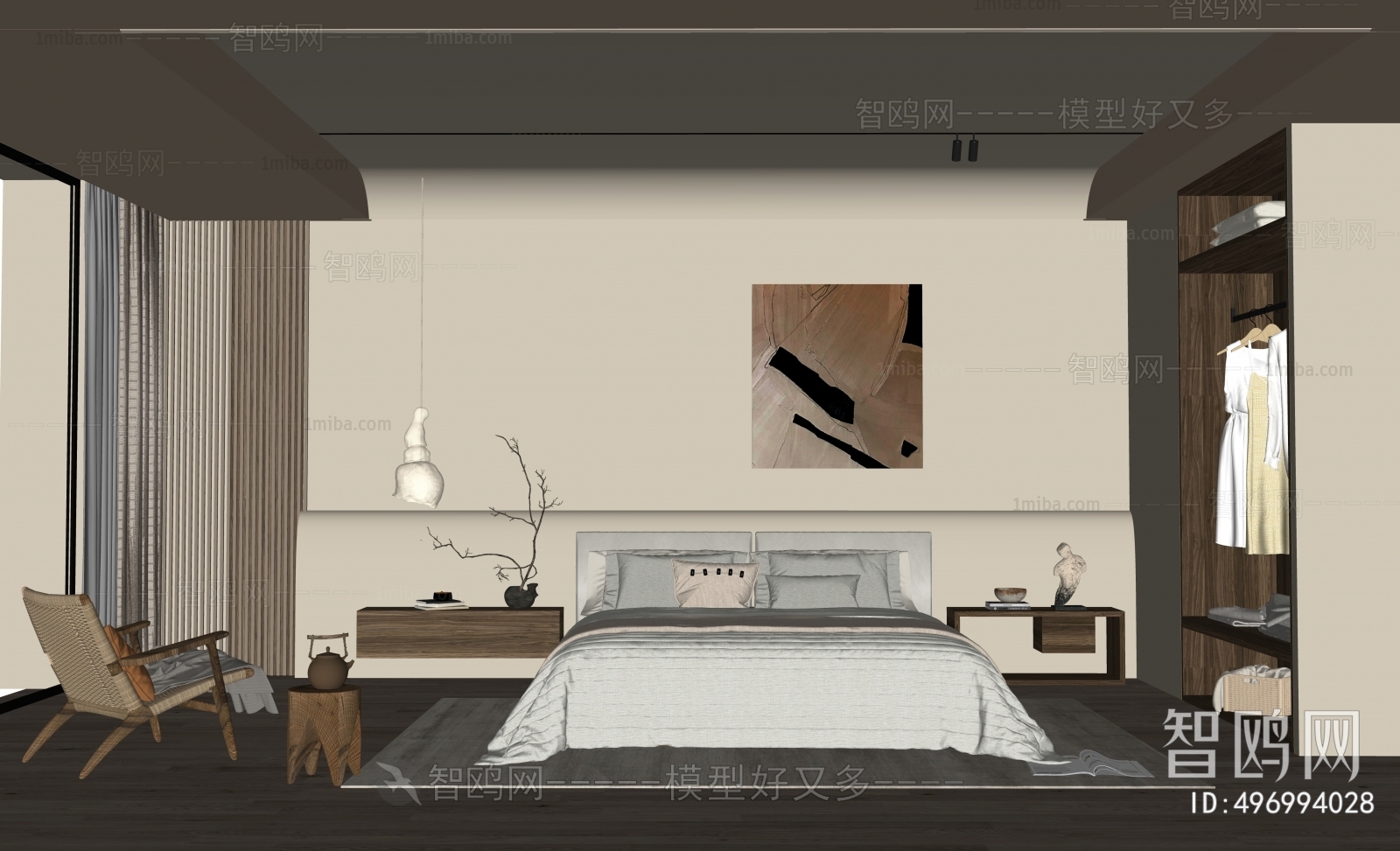 Wabi-sabi Style Bedroom