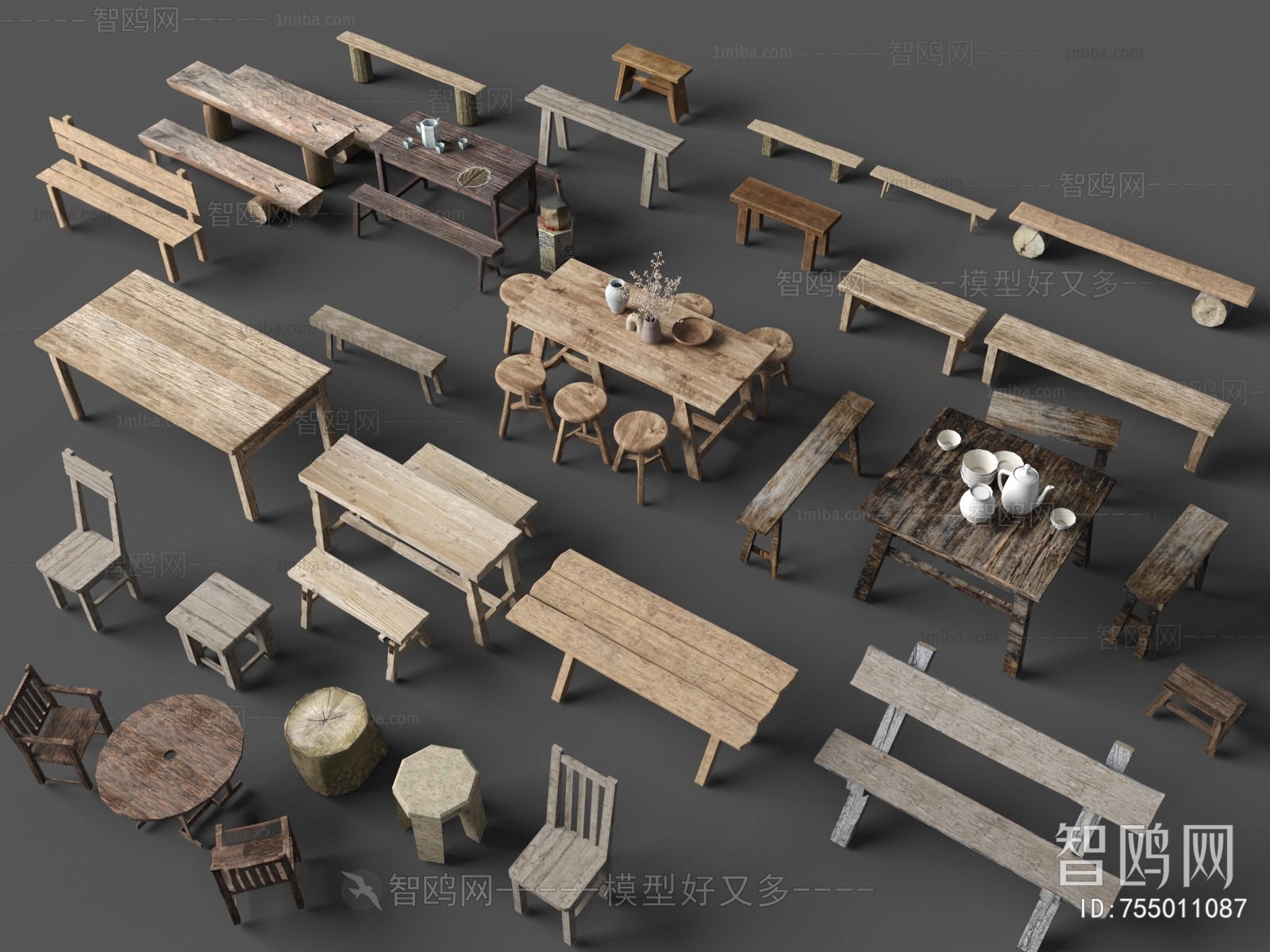 Chinese Style Dining Table And Chairs