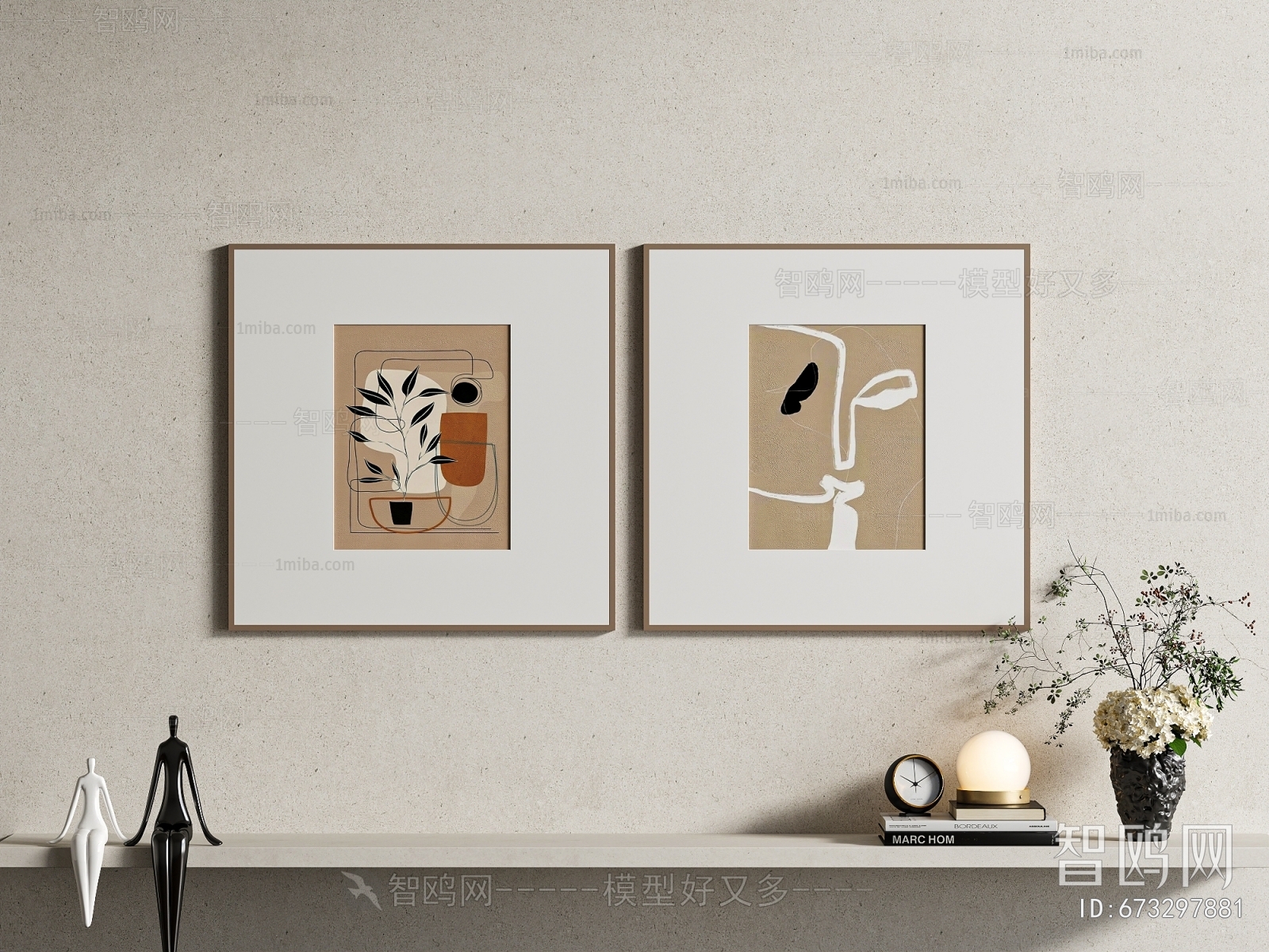 Modern Wabi-sabi Style Painting