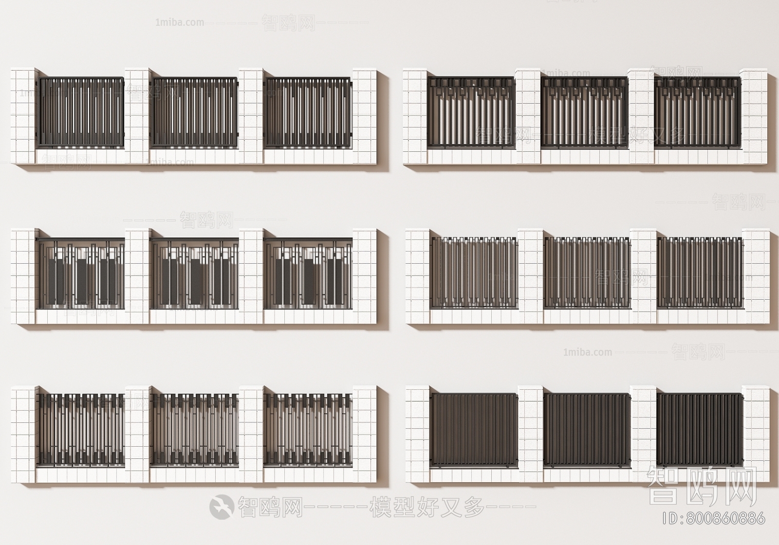 现代庭院围栏 围墙