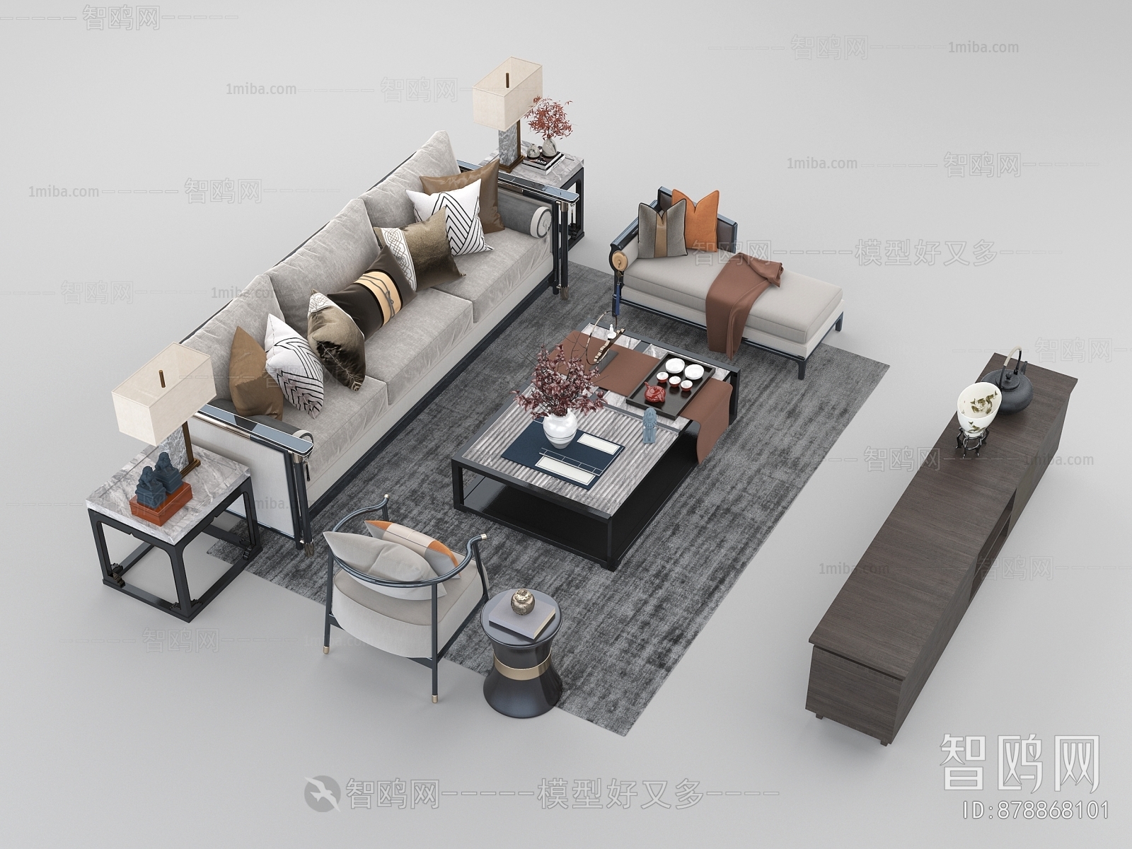 New Chinese Style Sofa Combination