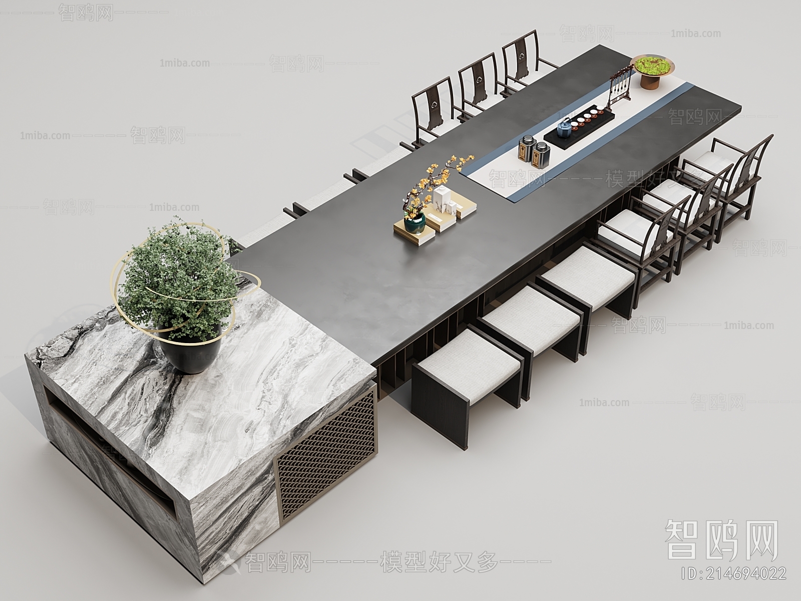 新中式售楼处茶台茶桌椅