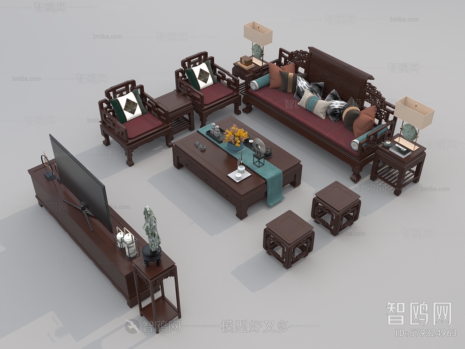 Chinese Style Sofa Combination