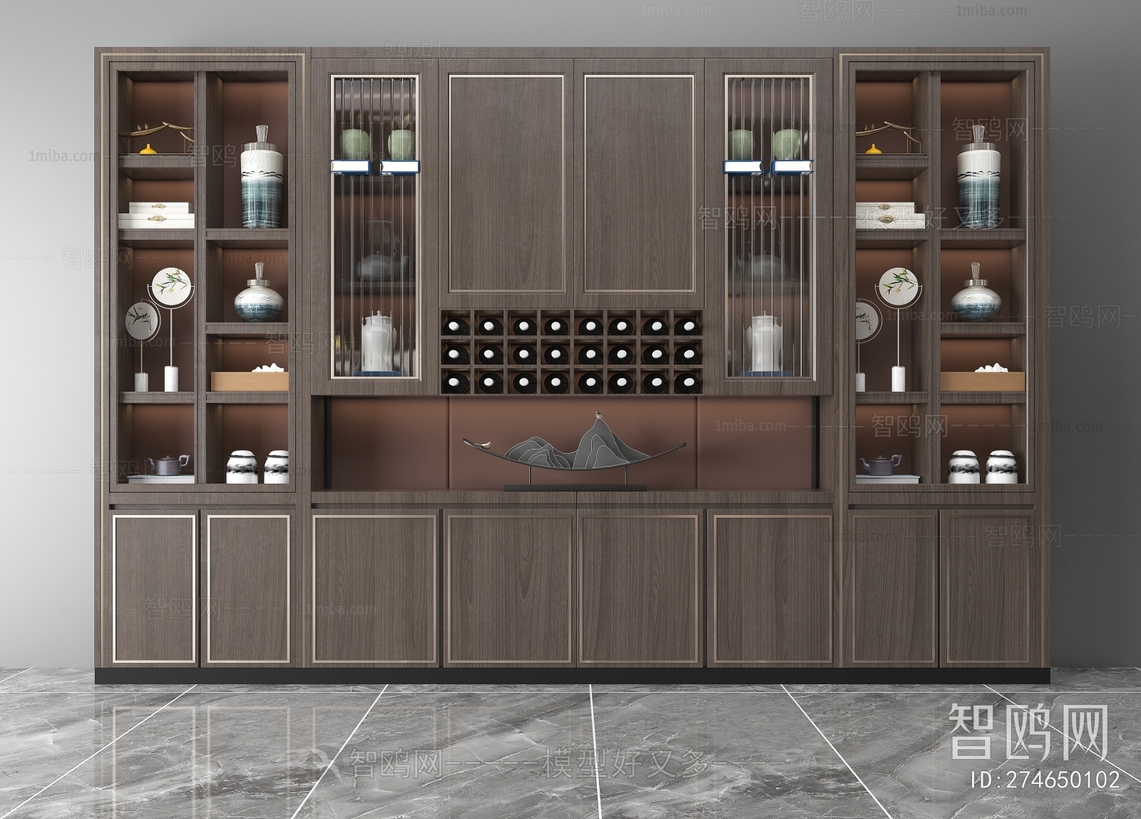 New Chinese Style Wine Cabinet