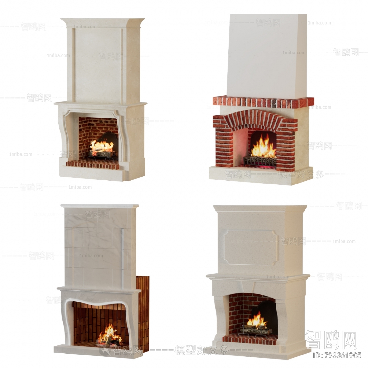 American Style French Style Fireplace