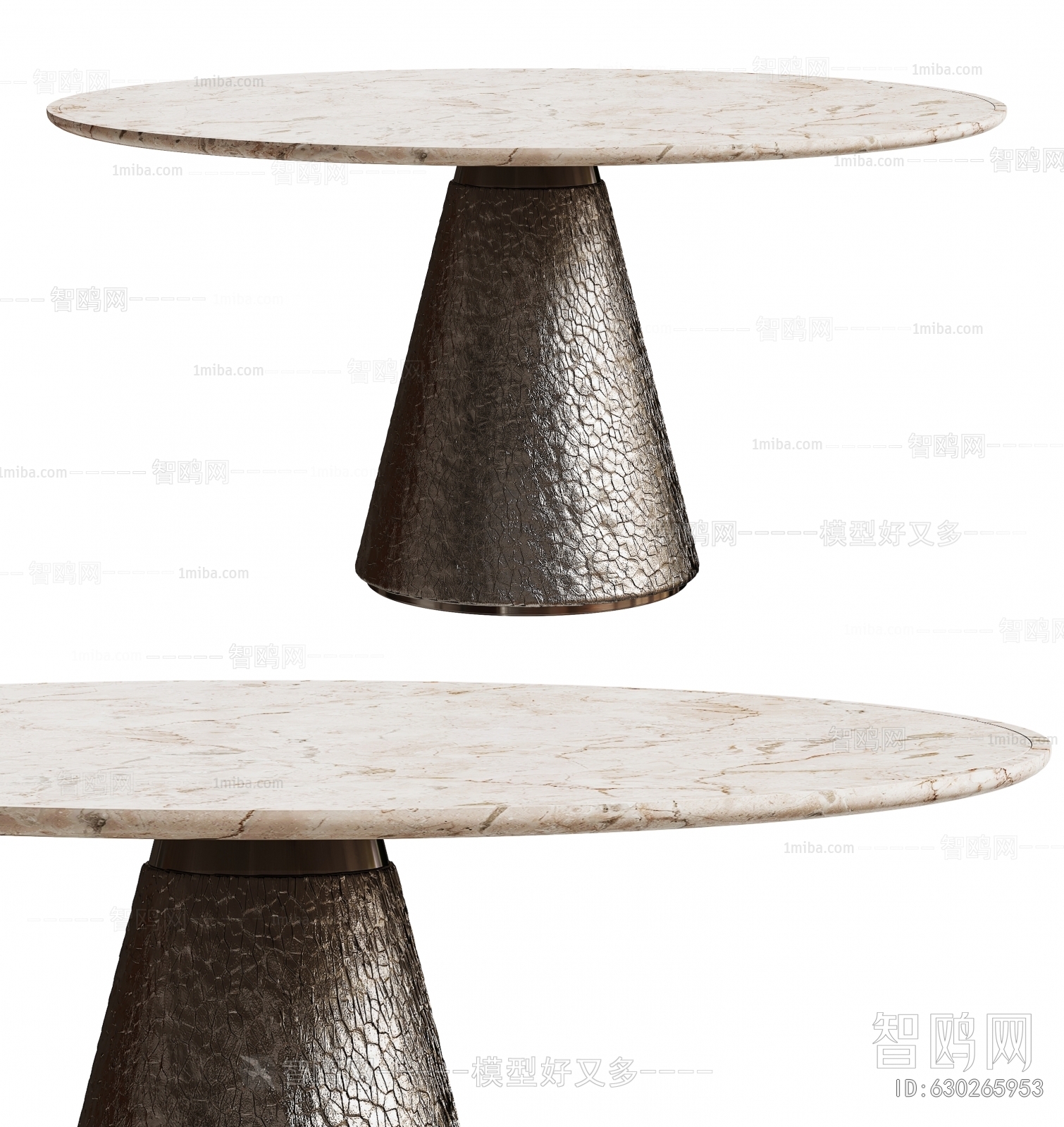 Minotti现代圆形餐桌