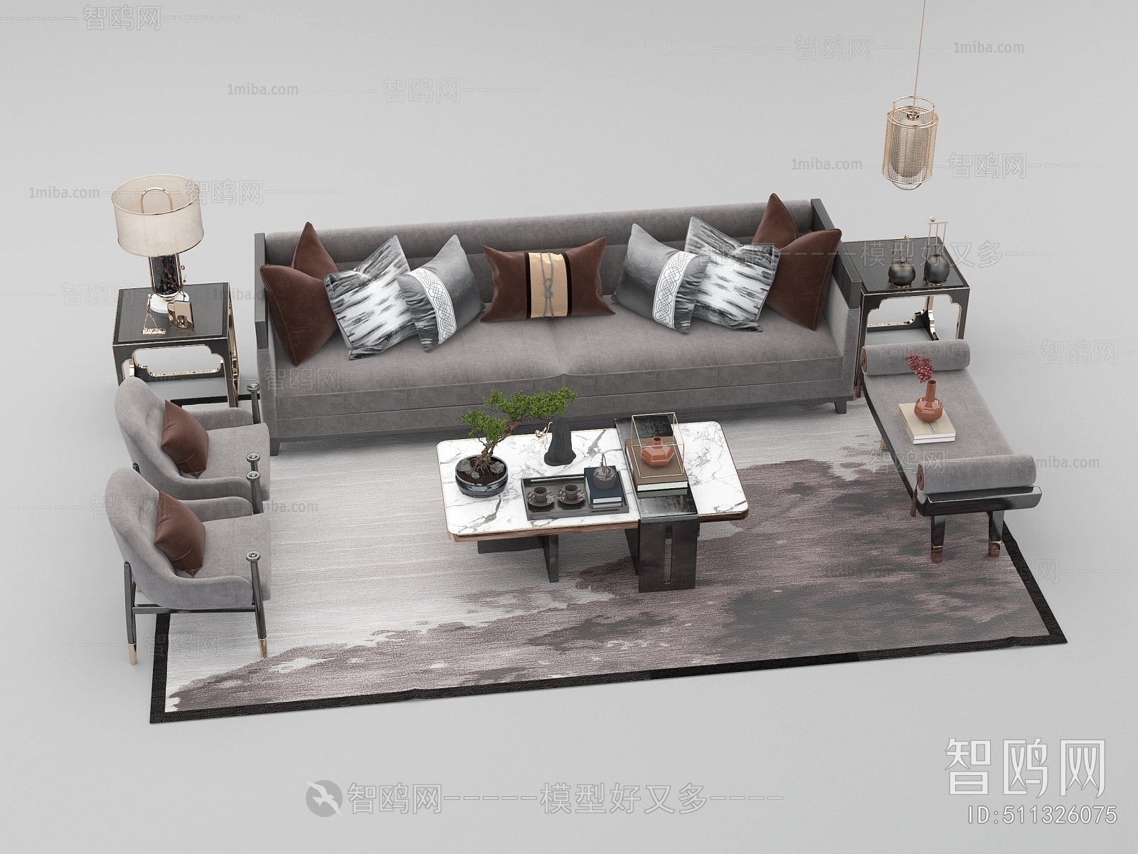 New Chinese Style Sofa Combination