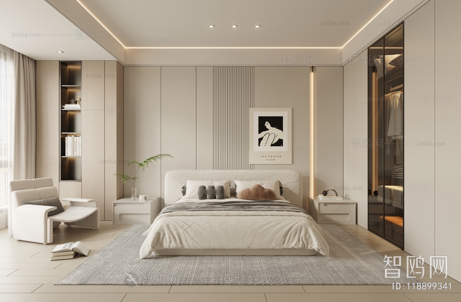 Modern Wabi-sabi Style Bedroom