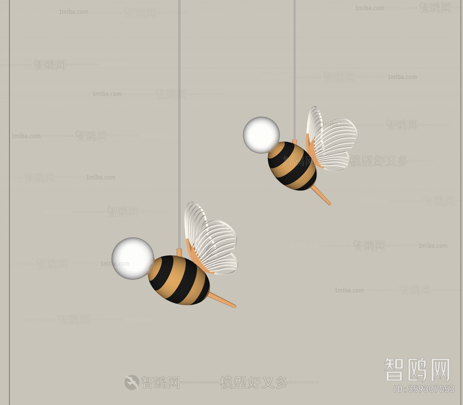 现代儿童蜜蜂吊灯