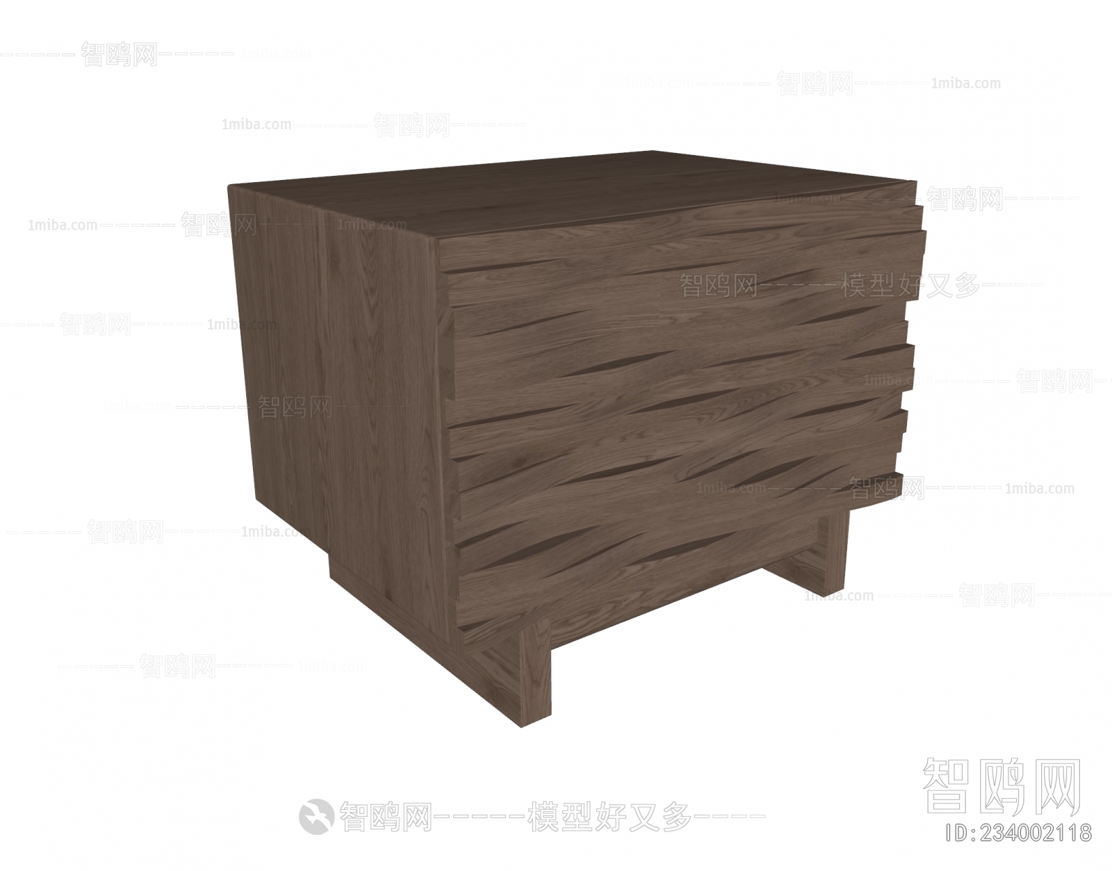 现代实木床头柜