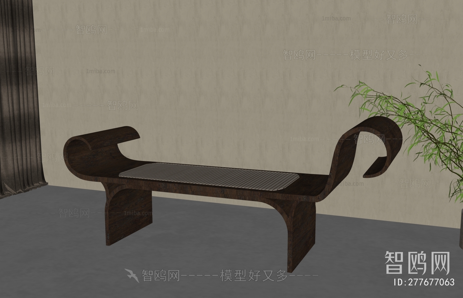 新中式异形长凳