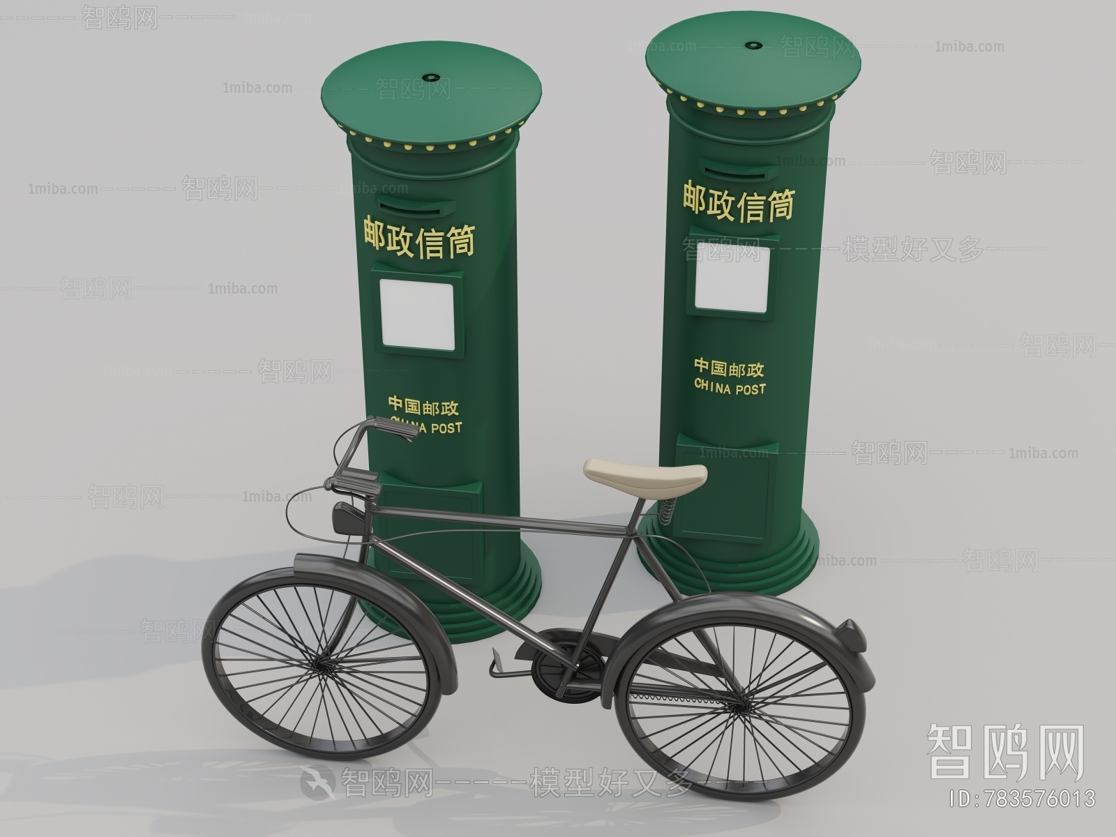 现代邮政信筒复古自行车
