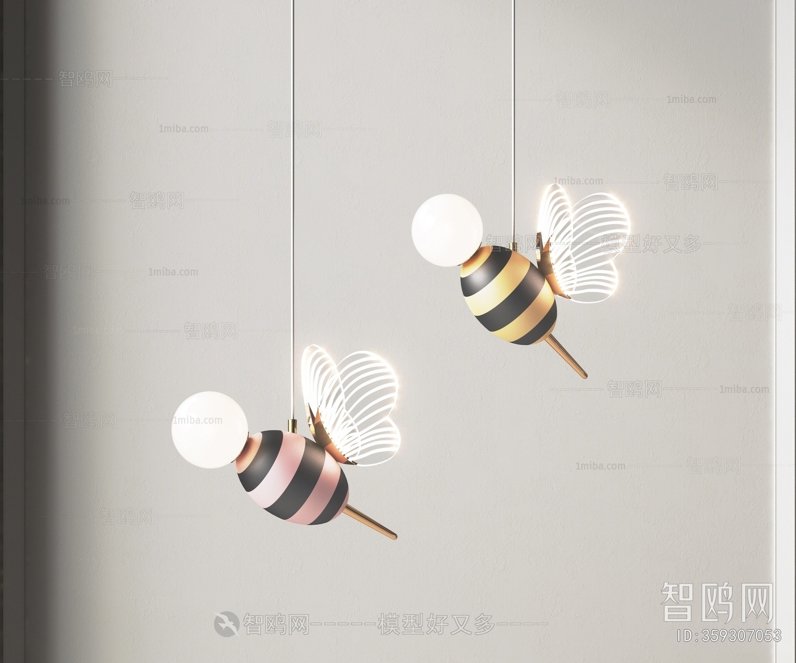 现代儿童蜜蜂吊灯