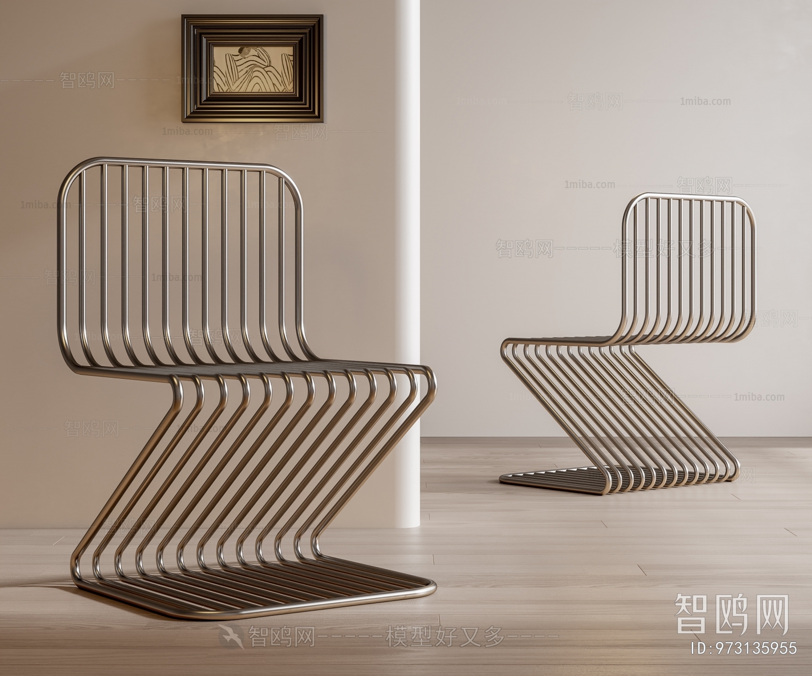 现代不锈钢餐椅