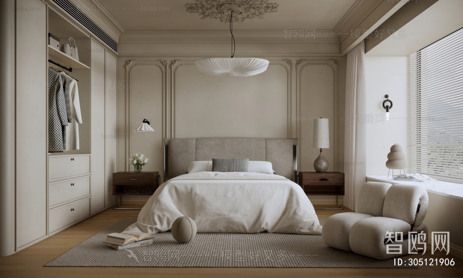 Modern French Style Bedroom