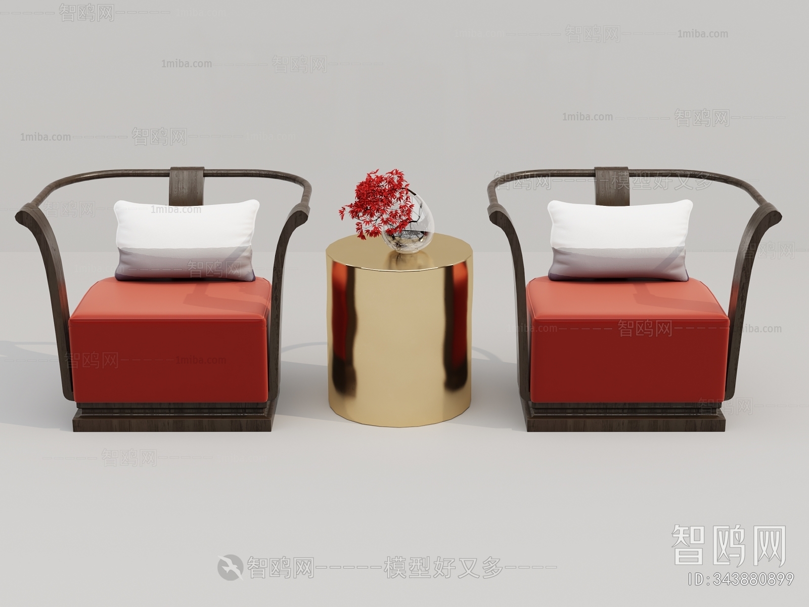 New Chinese Style Single Sofa