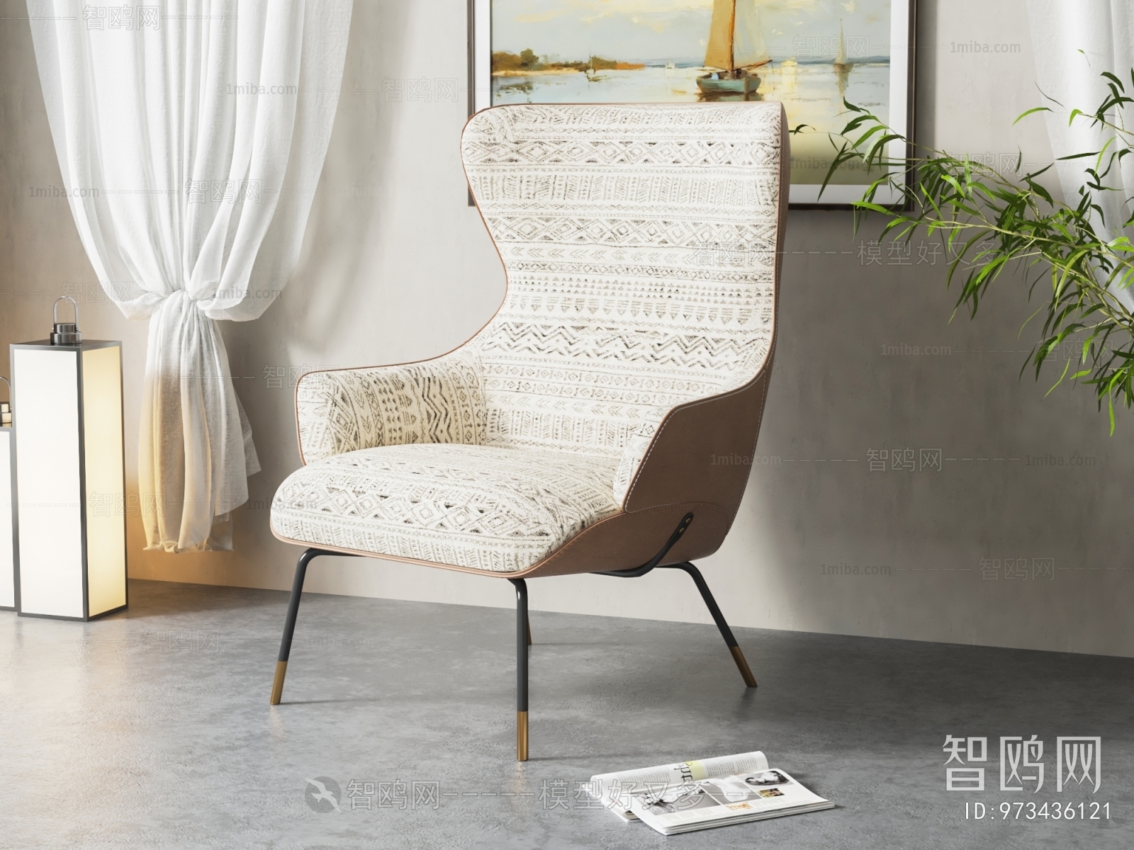 Simple European Style Lounge Chair