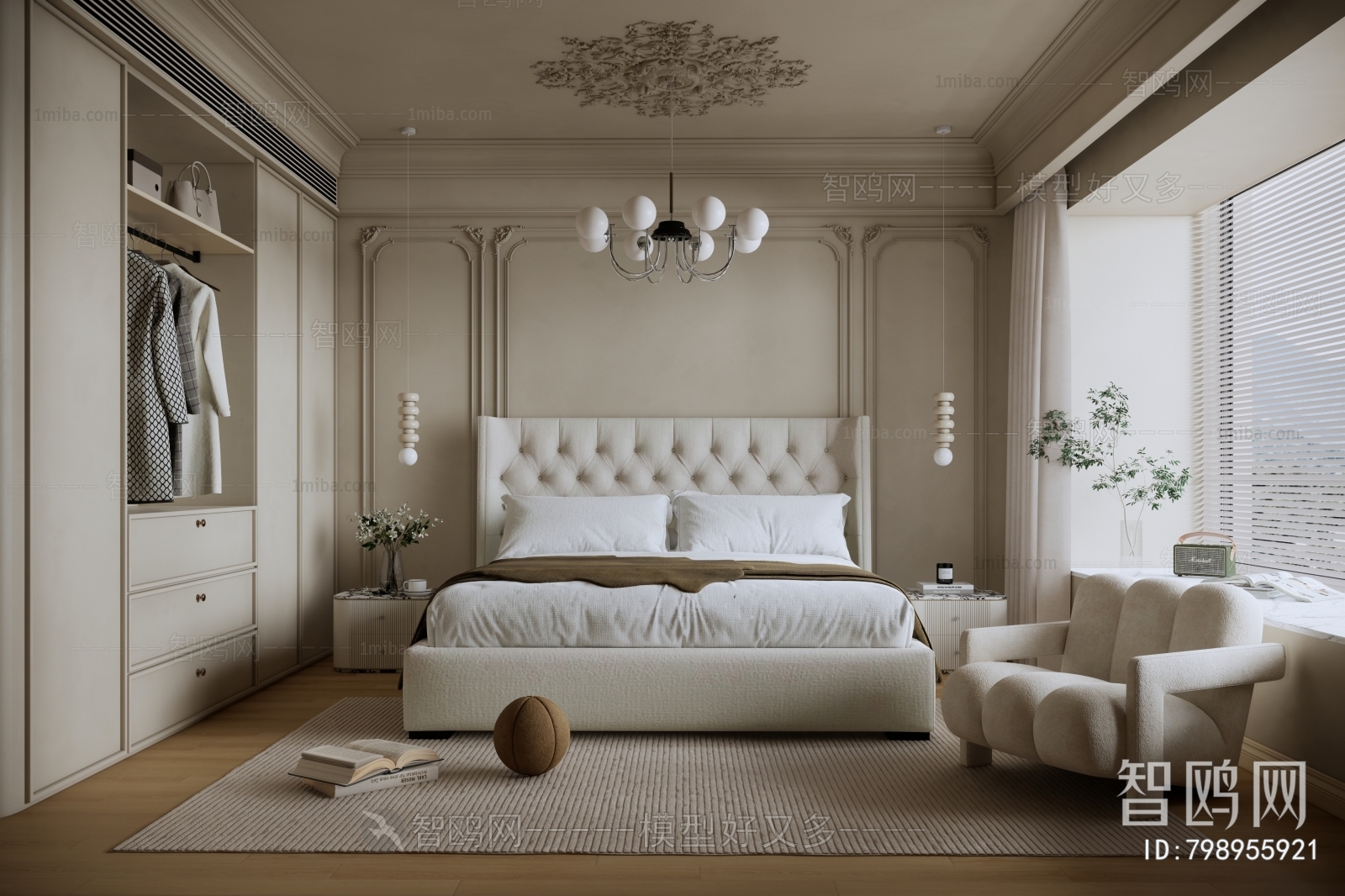 Modern French Style Bedroom