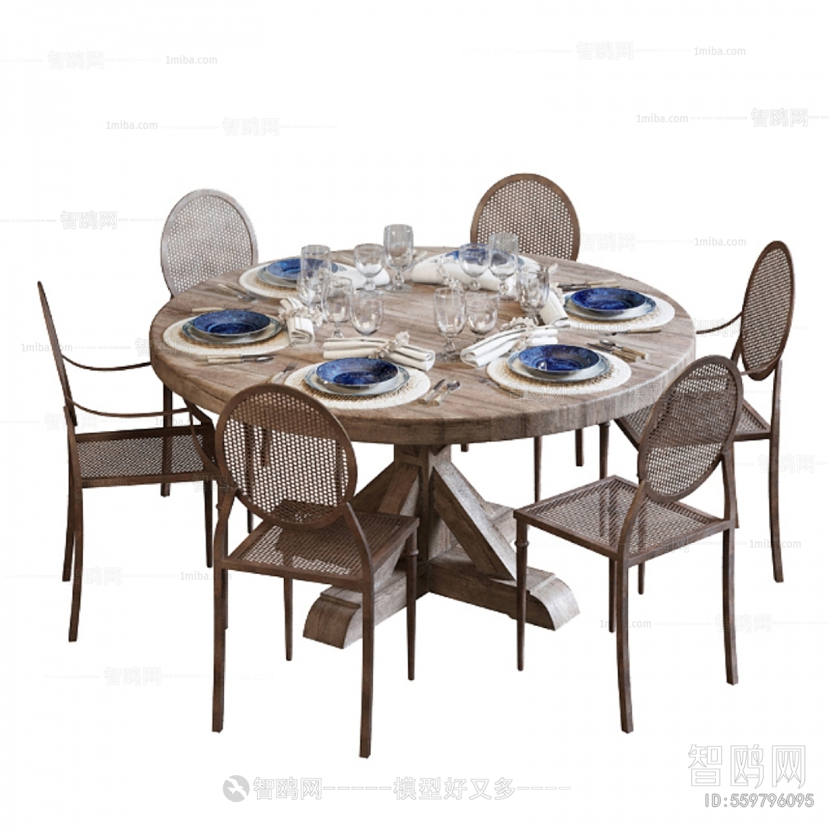 Wabi-sabi Style Dining Table And Chairs