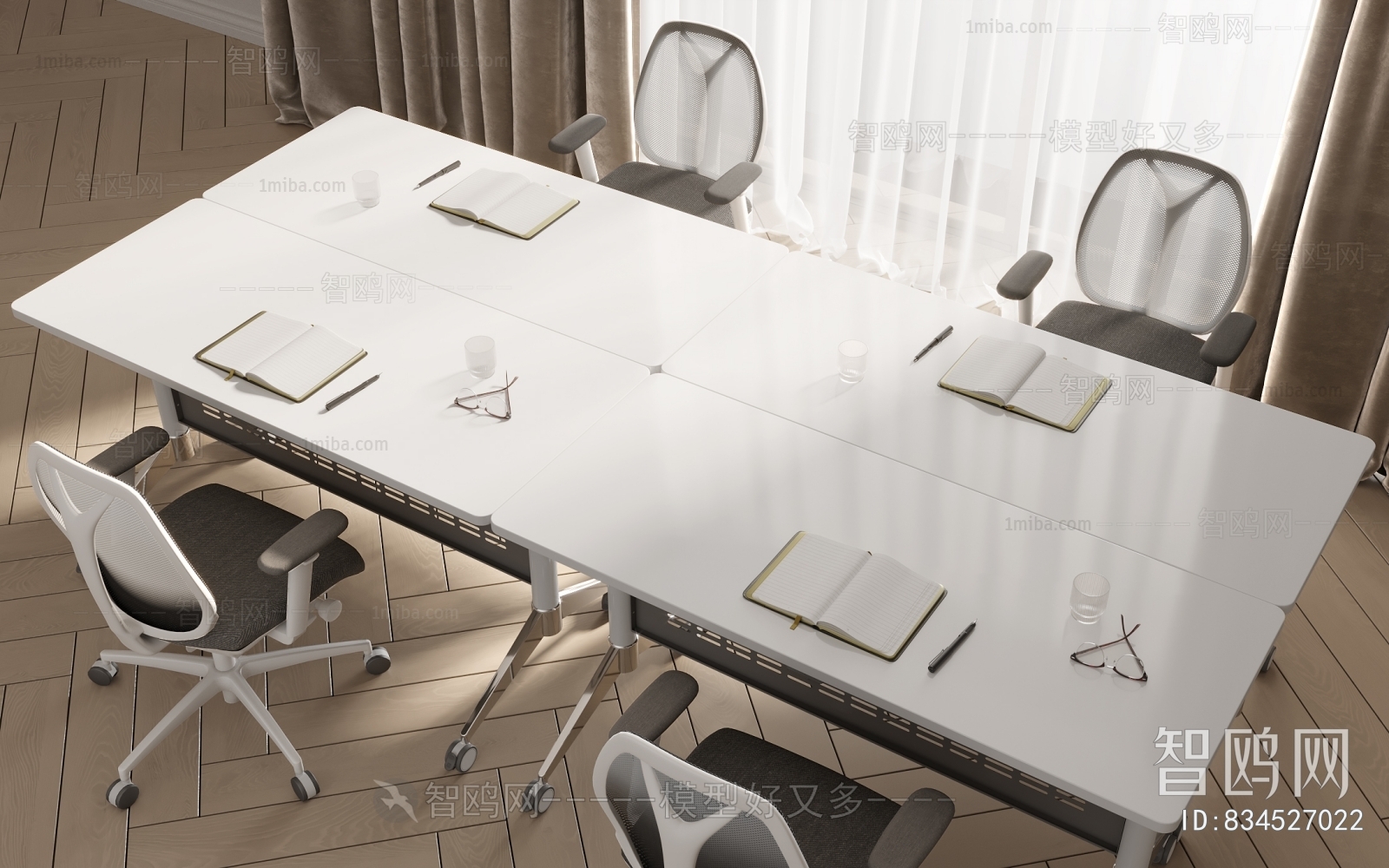 Modern Office Desk And Chair Sketchup Model Download Model ID   2b9a813be45ac94f56f6871acf315cec 