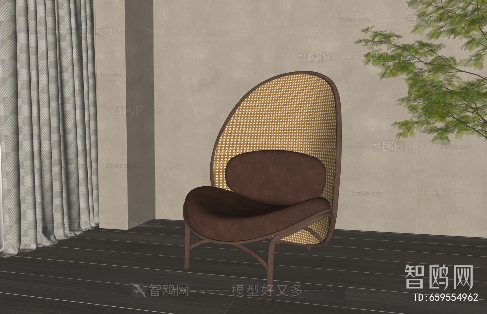 Wabi-sabi Style Lounge Chair