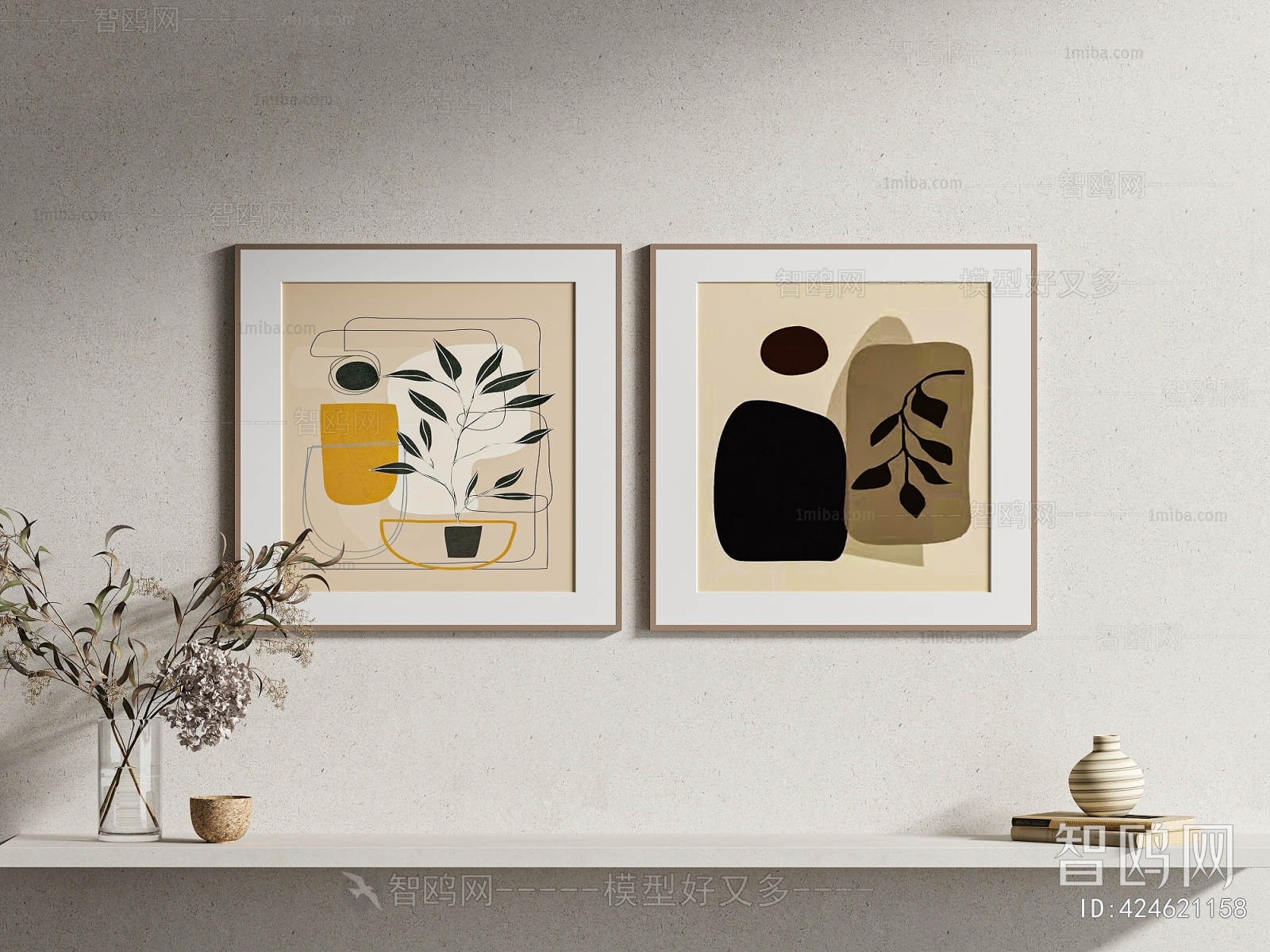 Modern Wabi-sabi Style Painting