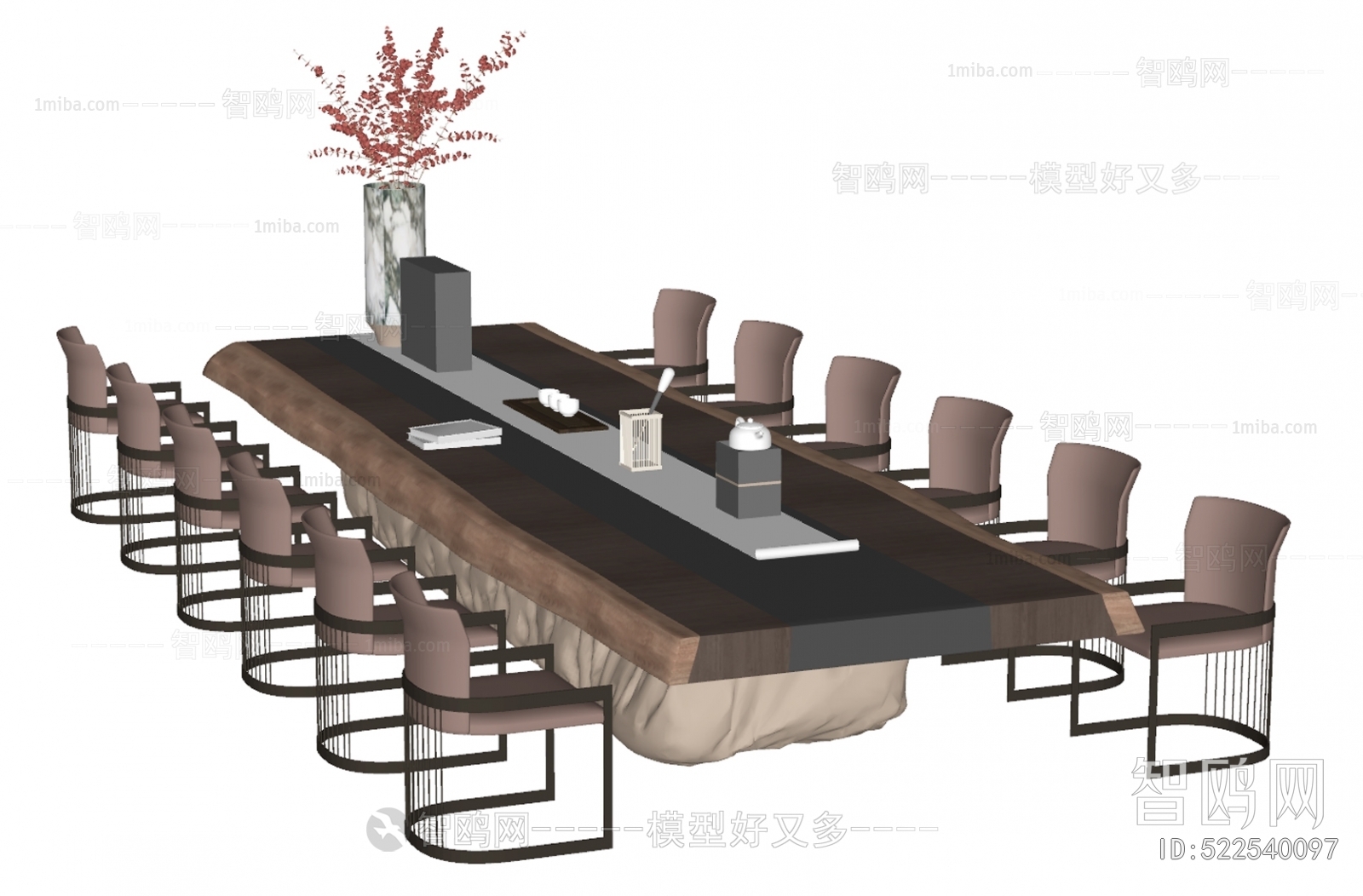 新中式多人茶桌椅 书桌椅