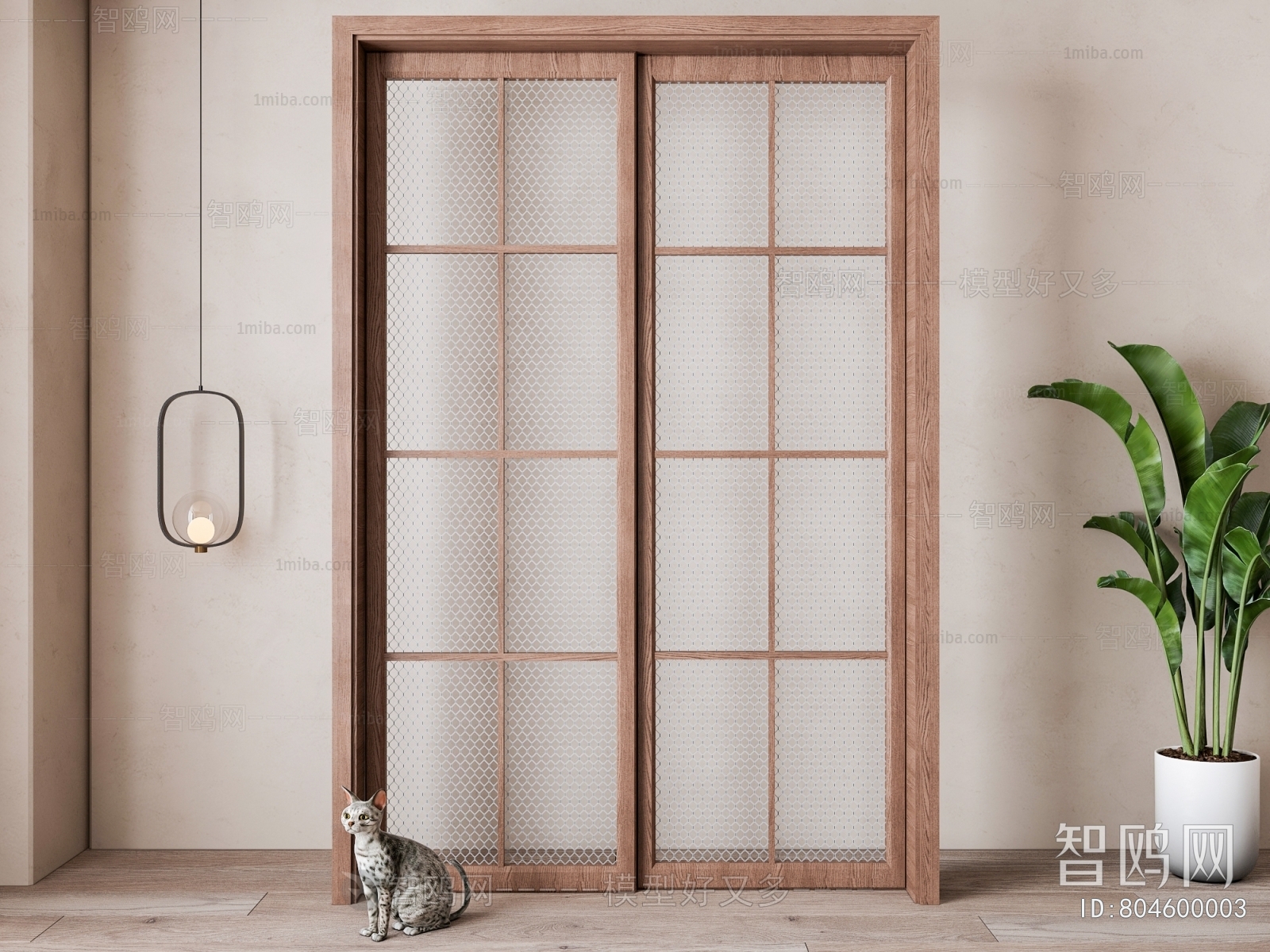 Nordic Style Sliding Door