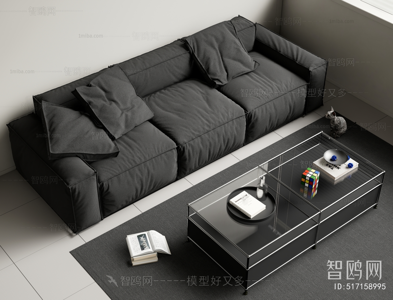 Modern Three-seat Sofa