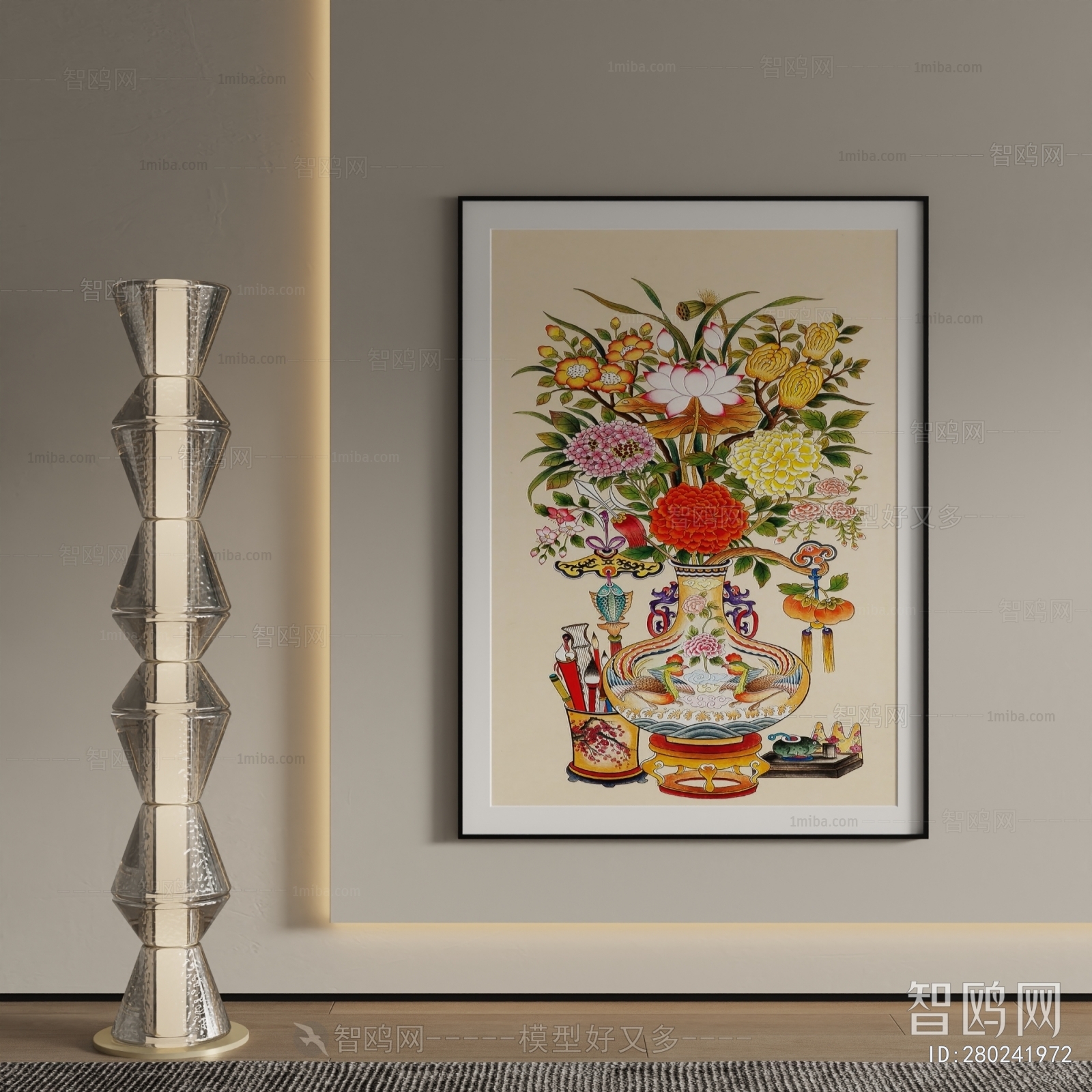 现代花艺图案挂画