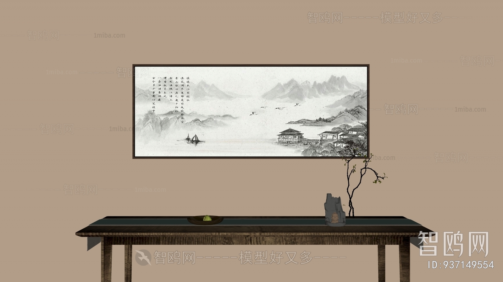 新中式山水风景挂画