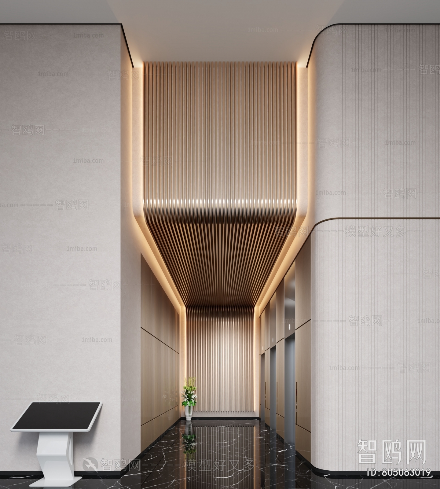 Modern Office Elevator Hall