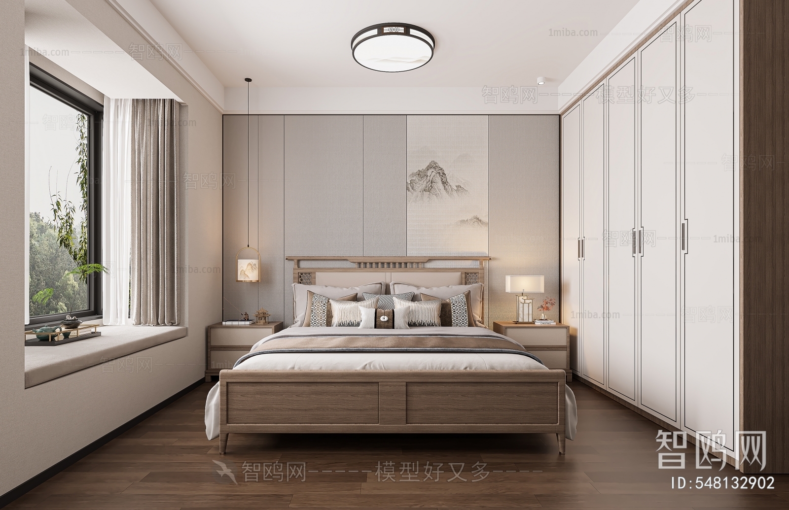 New Chinese Style Bedroom