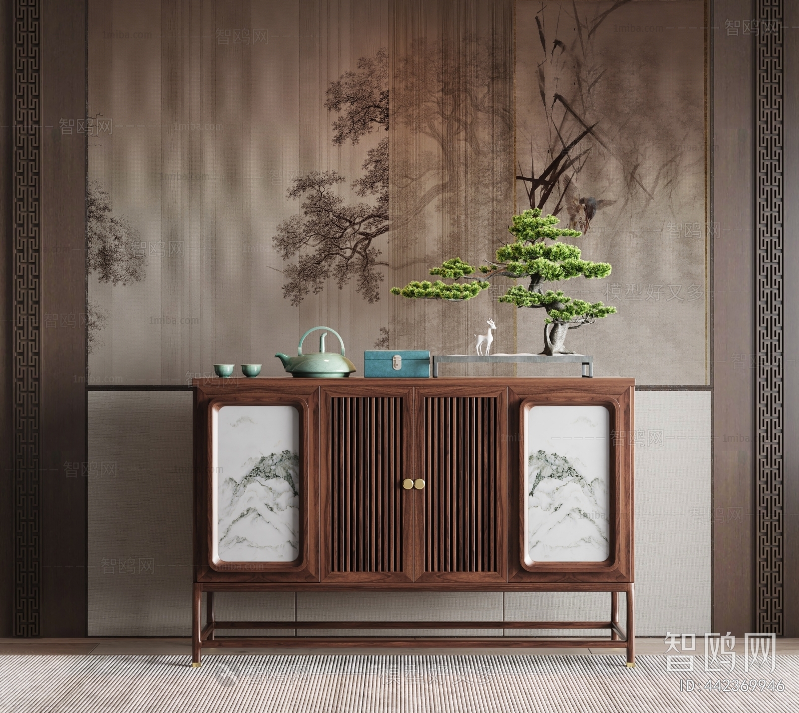 New Chinese Style Side Cabinet/Entrance Cabinet