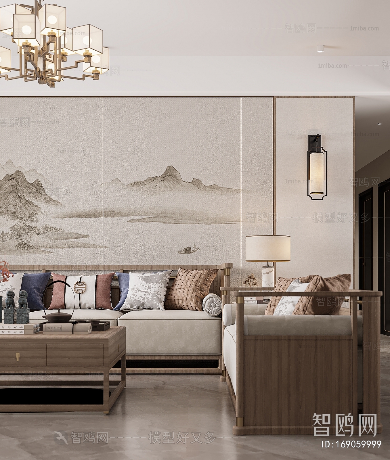 New Chinese Style A Living Room