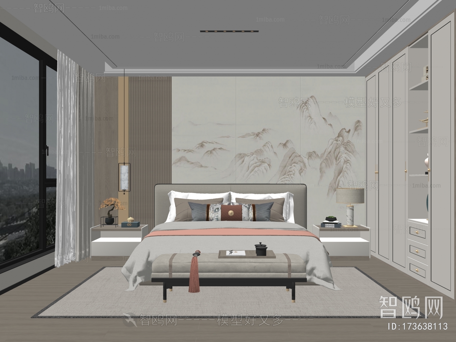 New Chinese Style Bedroom