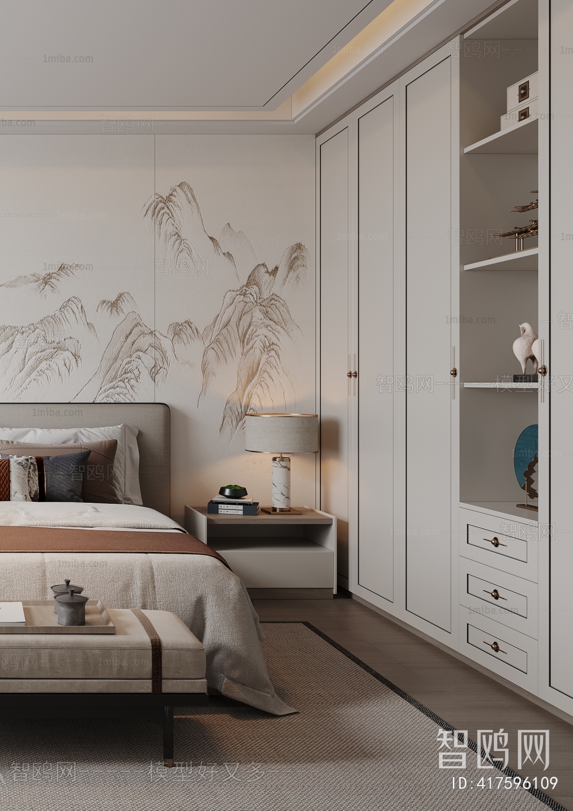 New Chinese Style Bedroom