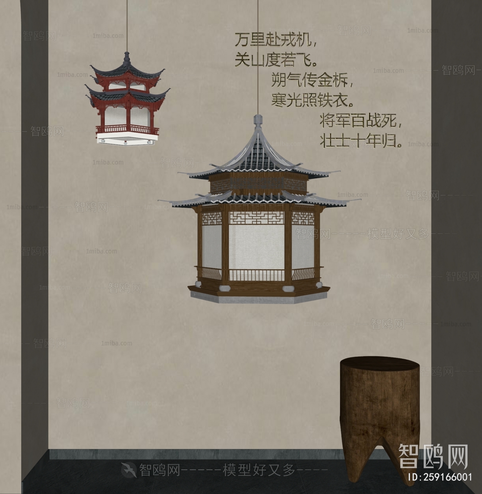 新中式古建吊灯