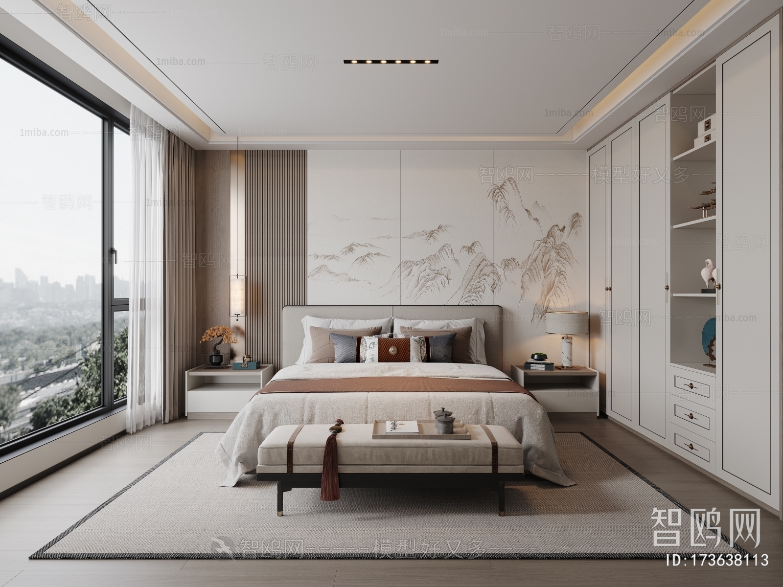 New Chinese Style Bedroom