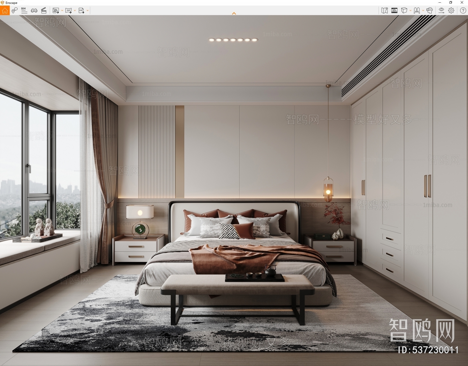 Modern New Chinese Style Bedroom