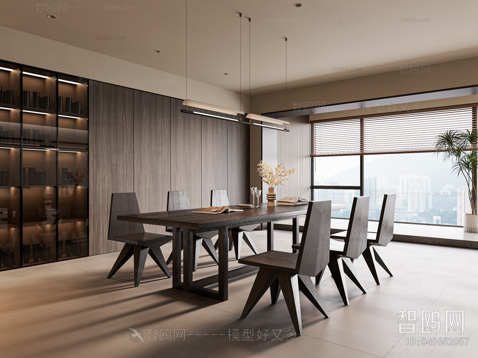 Modern Wabi-sabi Style Dining Room