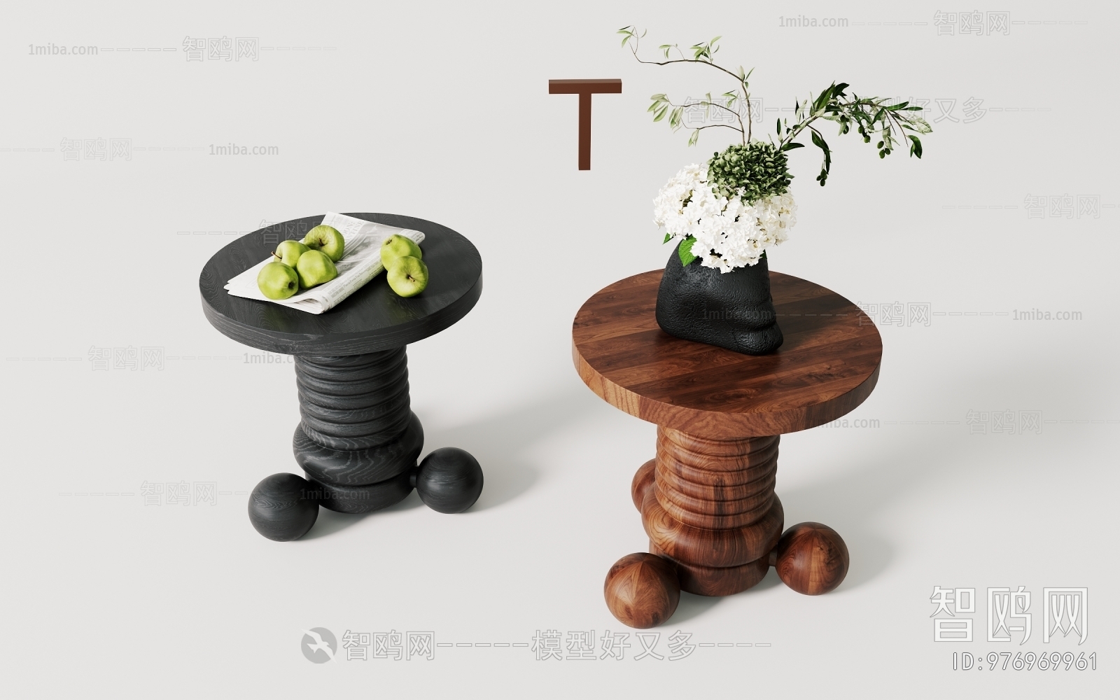 American Style Wabi-sabi Style Side Table/corner Table