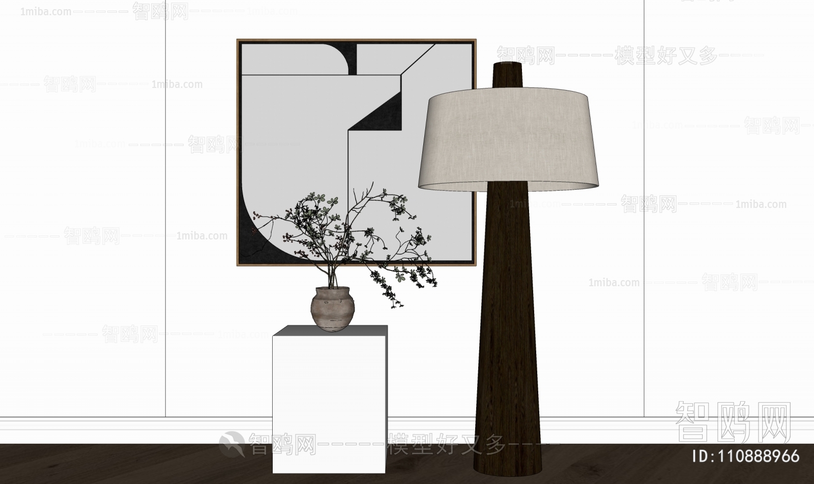 American Style Wabi-sabi Style Floor Lamp
