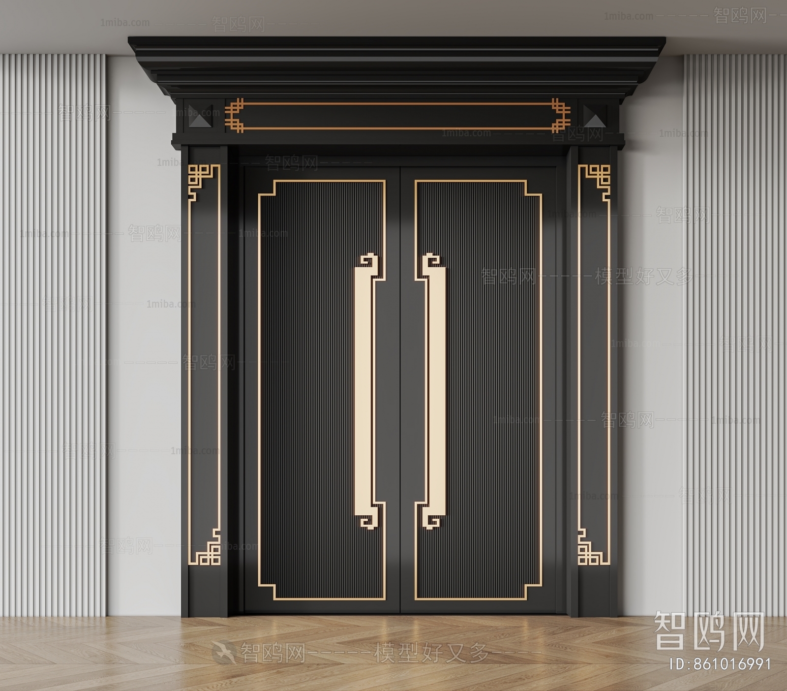 New Chinese Style Chinese Style Double Door