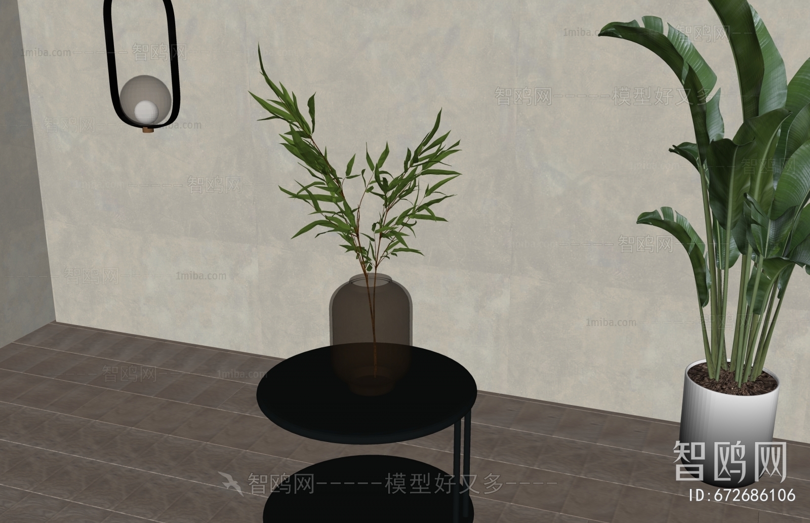 现代竹子花瓶摆件