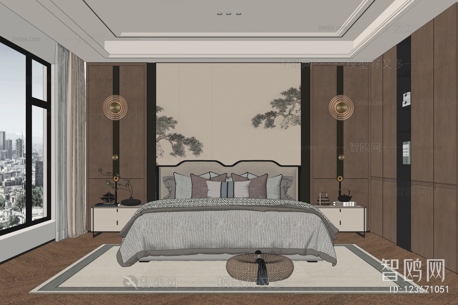 New Chinese Style Bedroom