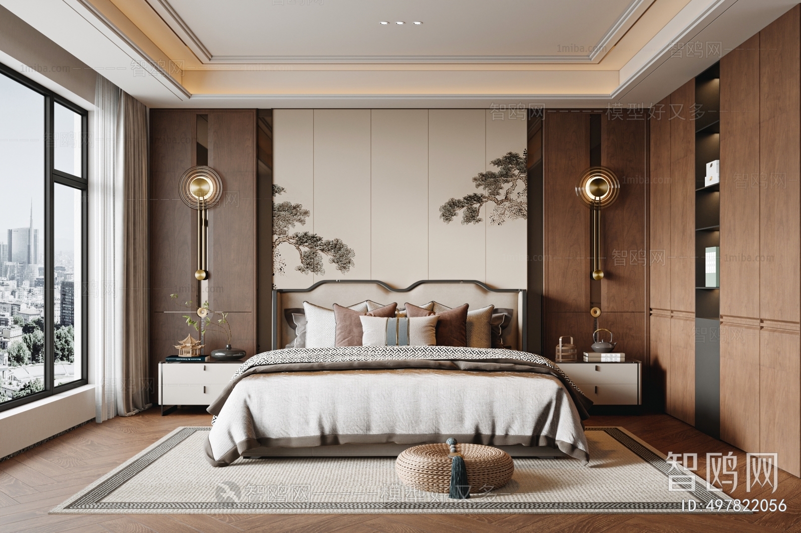 New Chinese Style Bedroom