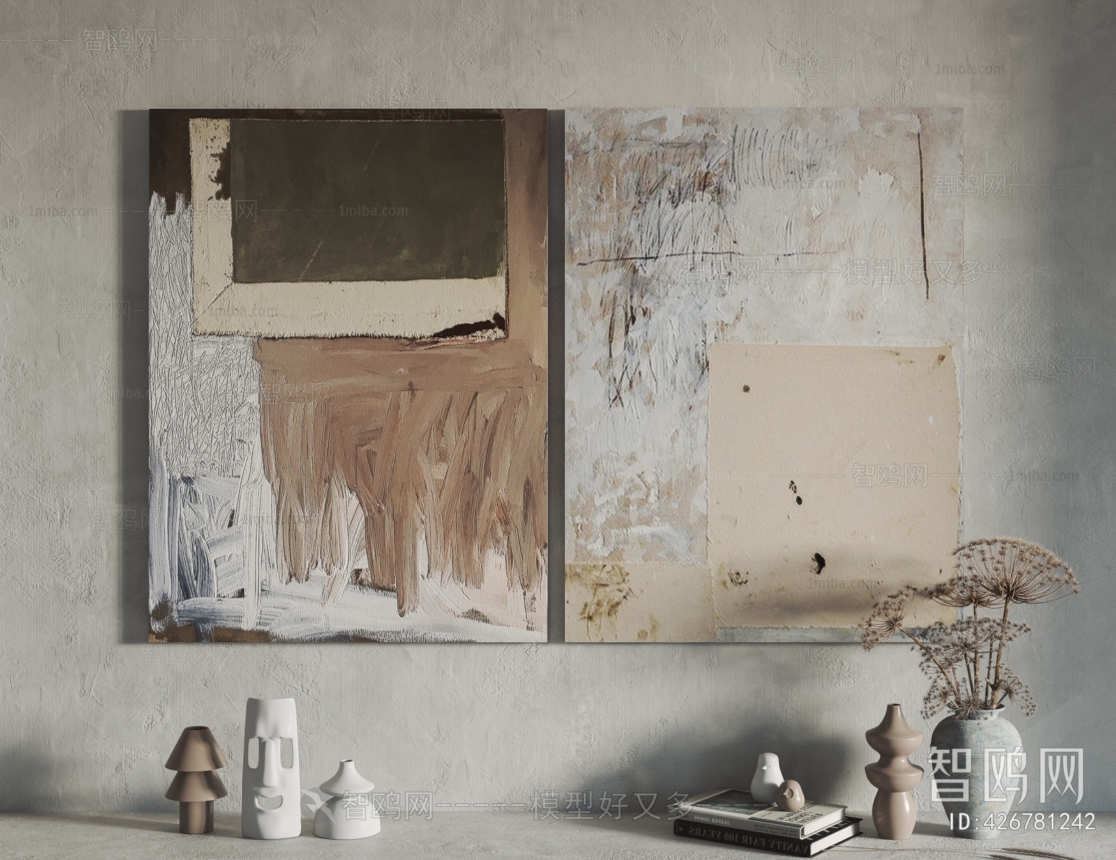 Modern Wabi-sabi Style Painting