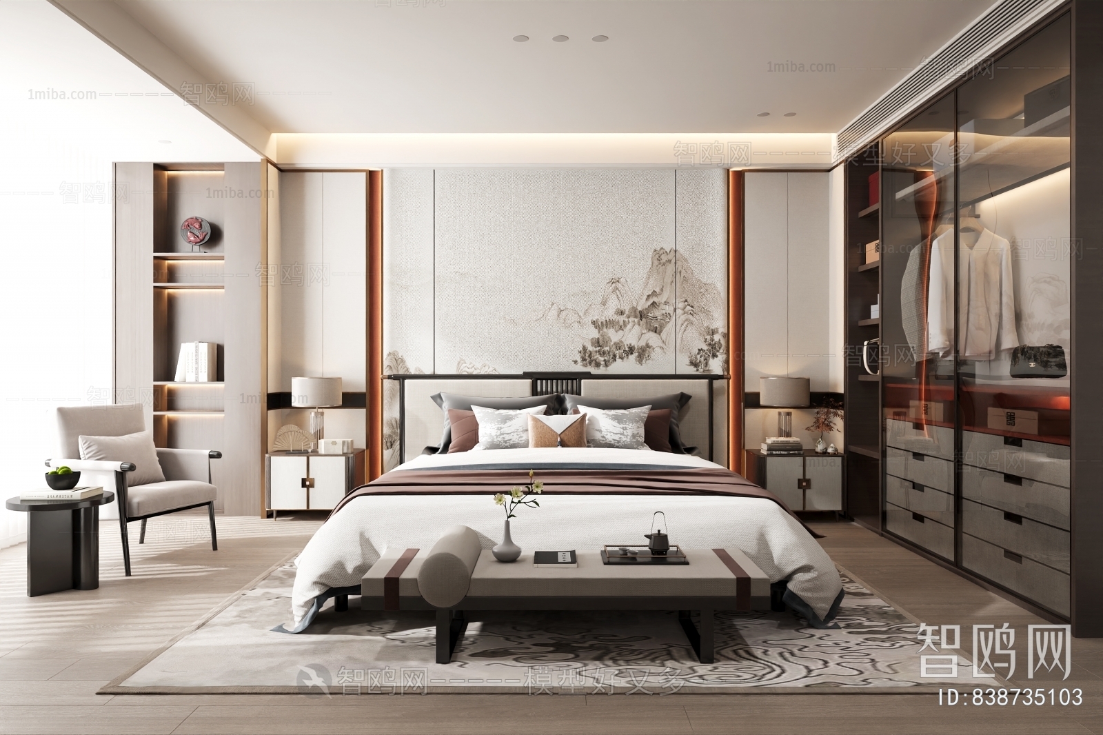 New Chinese Style Bedroom