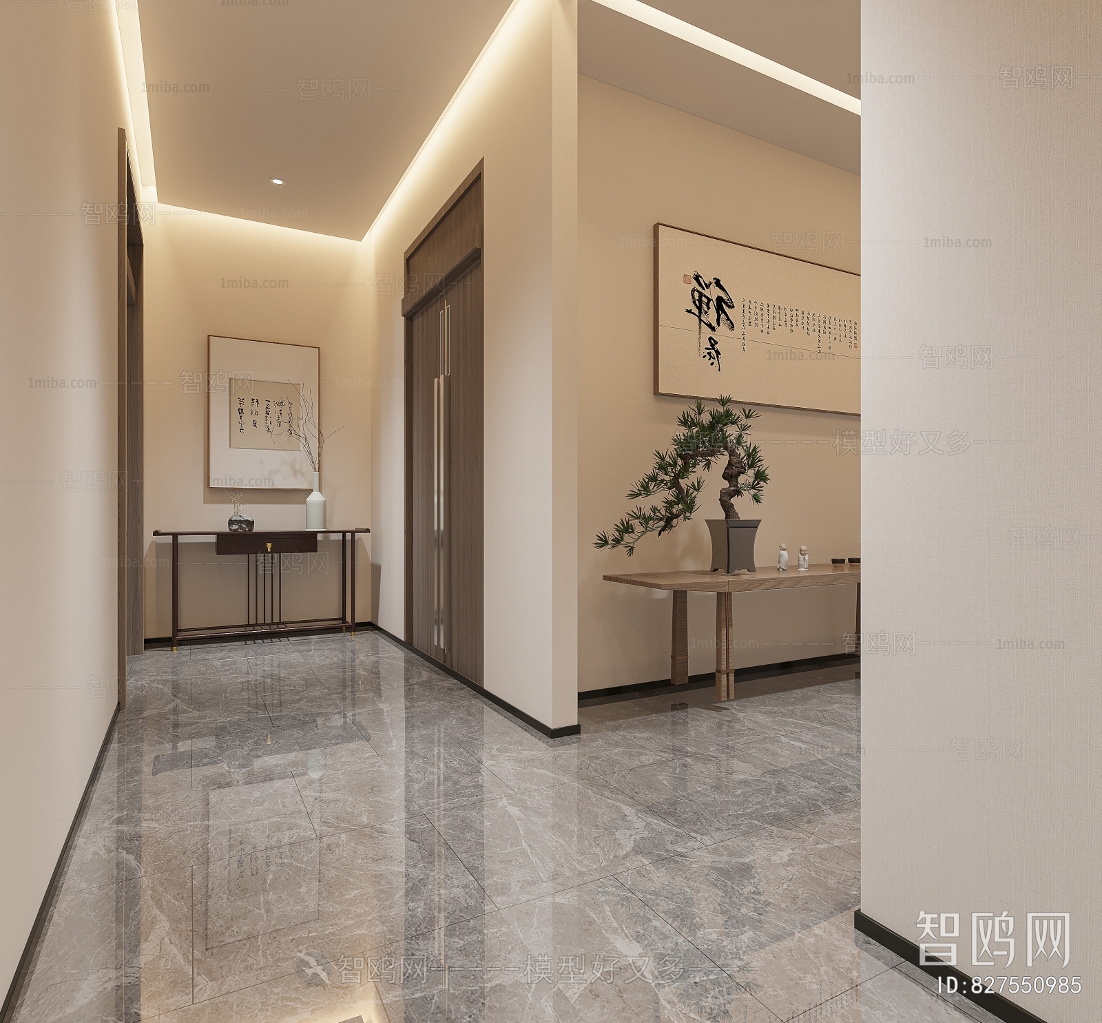 Modern New Chinese Style Office Reception Desk